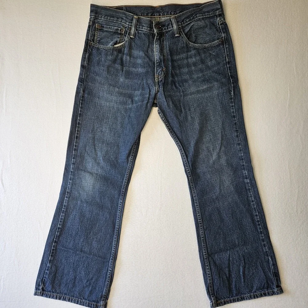 Levi's 527 Jeans Men's 36x30 Low Boot Cut Blue Denim Pants Western Cowboy